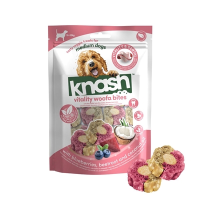 Knash Calming Loofa Bites med Blåbär & Rödbeta 100g